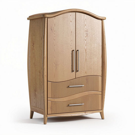 Houten kast met twee deuren en lades afmetingen 80 x 50 x 120 cm