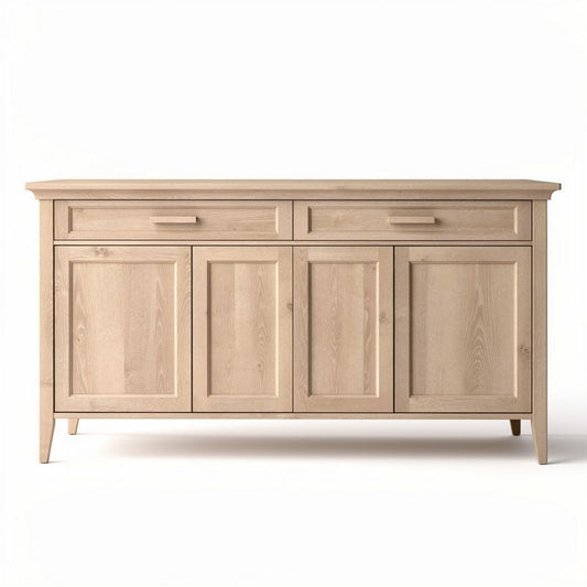 Houten dressoir met twee lades en drie deuren 150 x 45 x 80cm naturel